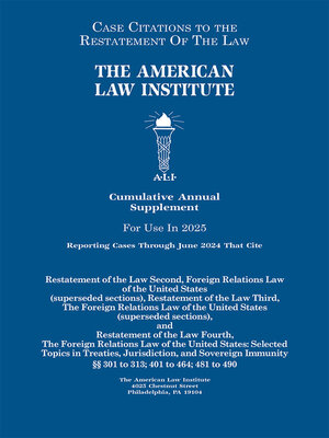 cover image of Restatement of the Law Fourth, The Foreign Relations Law of the United States